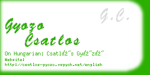 gyozo csatlos business card